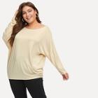 Shein Plus Drop Shoulder Dolman Sleeve T-shirt
