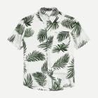 Shein Men Jungle Leaf Print Pocket Front Shirt
