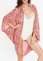 Rosewe Print Design Long Sleeve Woman Cover Up
