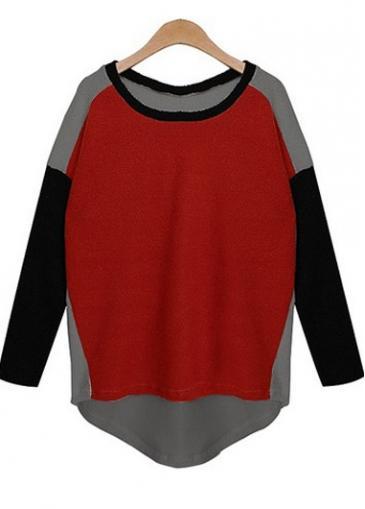 Rosewe Autumn Essential Round Neck Long Sleeve Woman T Shirt