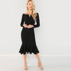 Shein Off Shoulder Fishtail Hem Dress