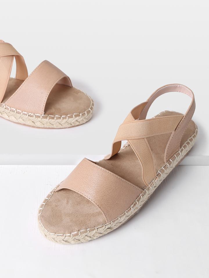 Shein Criss Cross Strap Woven Sandals