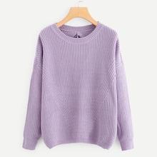 Shein Drop Shoulder Cut Out Knot Jumper