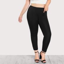 Shein Plus High Rise Piped Skinny Pants