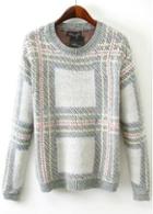Rosewe Laconic Round Neck Knitting Wool Pullovers With Print