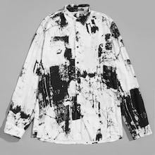 Shein Men Ink Print Shirt