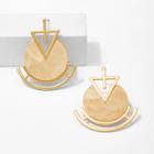 Shein Triangle Detail Round Stud Earrings