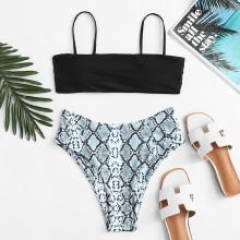 Shein Snake Print Bikini Set
