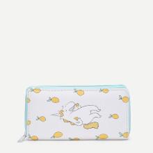 Shein Horse & Lemon Print Pu Purse