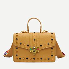 Shein Studded Decor Pebble Embossed Shoulder Bag