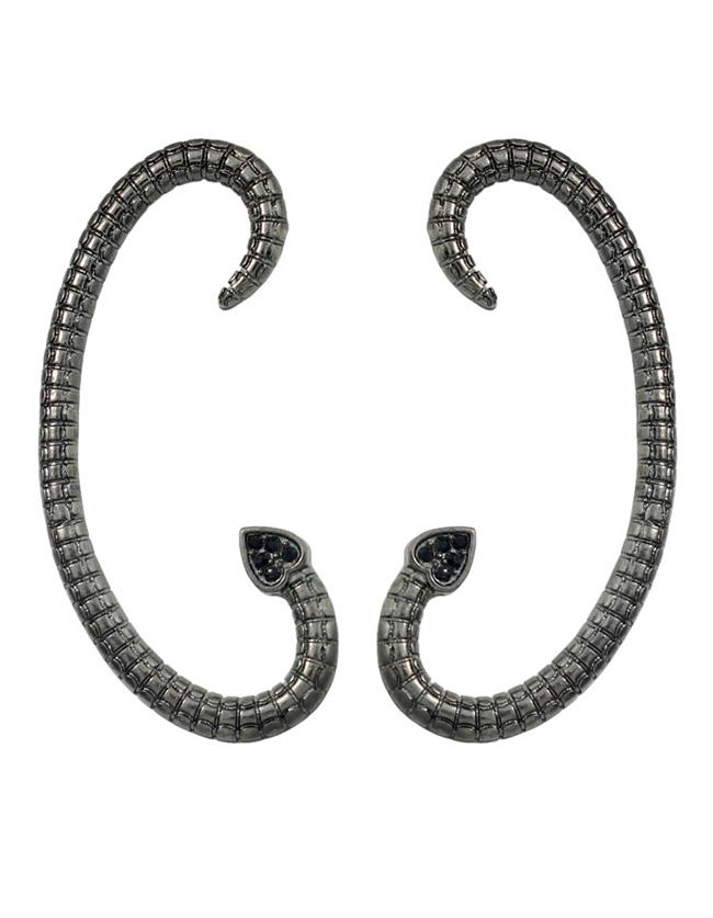 Shein Gunblack Long Stud Earrings