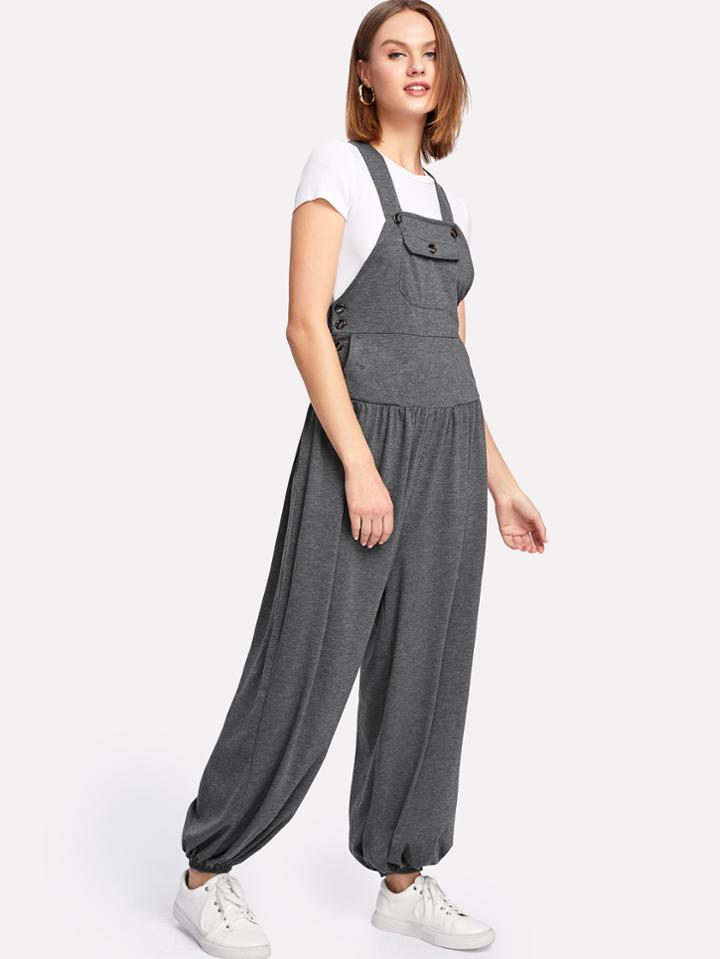 Shein Pocket Front Racer Back Jumpsuit