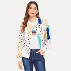 Shein Patchwork Rib Trim Jacket
