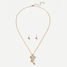 Shein Girl Pendant Necklace 1pc & Earrings 1pair