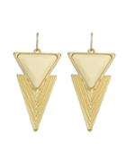 Shein Beige Enamel Triangle Drop Earrings