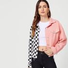 Shein Two Tone Flap Pocket Buttoned Jacket