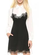 Rosewe Lovely Long Sleeve Turndown Black And White Dress