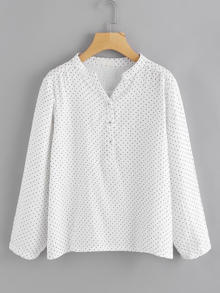 Shein Star Overlay Print Blouse