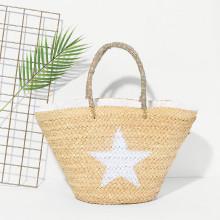Shein Star Pattern Straw Tote Bag