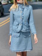 Shein Blue Fringe Two-pieces Dress