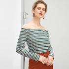 Shein Square Neck Striped Tee