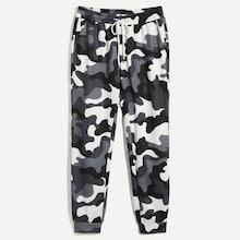 Shein Men Elastic Waist Drawstring Camo Print Pants