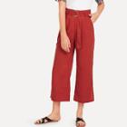 Shein Slit Hem Belted Pants