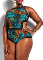 Rosewe Hollow Back Padded One Piece Swimsuit