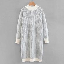 Shein Drop Shoulder All Over Printed Sweater Dress