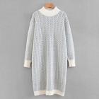 Shein Drop Shoulder All Over Printed Sweater Dress