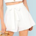 Shein Frill Waist Boxed Pleated Shorts