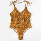 Shein Low Back Leopard Swimsuit