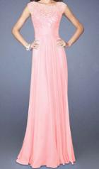 Shein Pink Sleeveless Lace Floor Length Infinity Dress