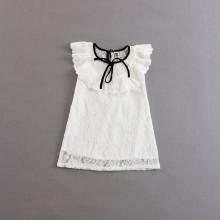 Shein Girls Tie Neck Lace Dress