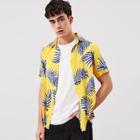 Shein Men Plam Leaf Print Shirt