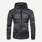 Shein Men Space Dye Zip Up Hooded Jumper