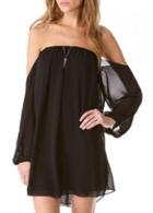 Rosewe Charming Off The Shoulder Long Sleeve Black Dress