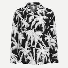 Shein Men Allover Tree Print Shirt