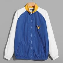 Shein Men Zip Up Raglan Sleeve Windbreaker Jacket