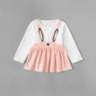Shein Girls Rabbit Print 2 In 1 Dress