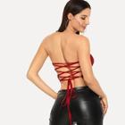 Shein Lace-up Back Tube Top