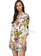 Shein Multicolour Long Sleeve Floral Print Dress