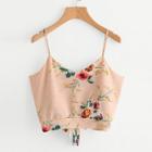 Shein Plus Knot Back Floral Cami Top