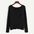 Shein Plus Pocket Waffle Knit Jumper