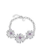 Shein Flower And Sequin Design Link Bracelet
