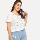 Shein Plus Allover Cat Print T-shirt