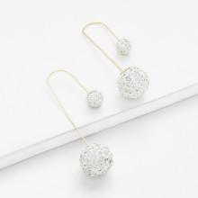 Shein Double Ball Design Drop Earrings