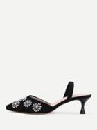 Shein Pointed Toe Slingback Heels With Jewelry