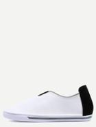 Shein Faux Leather Round Toe Sneakers
