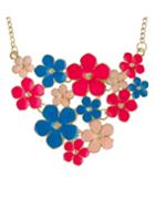 Shein Colorful Enamel Statement Flower Necklace